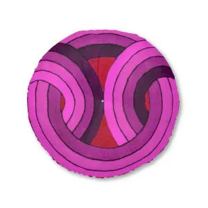 Knotted Circles Tufted Round Floor Pillow