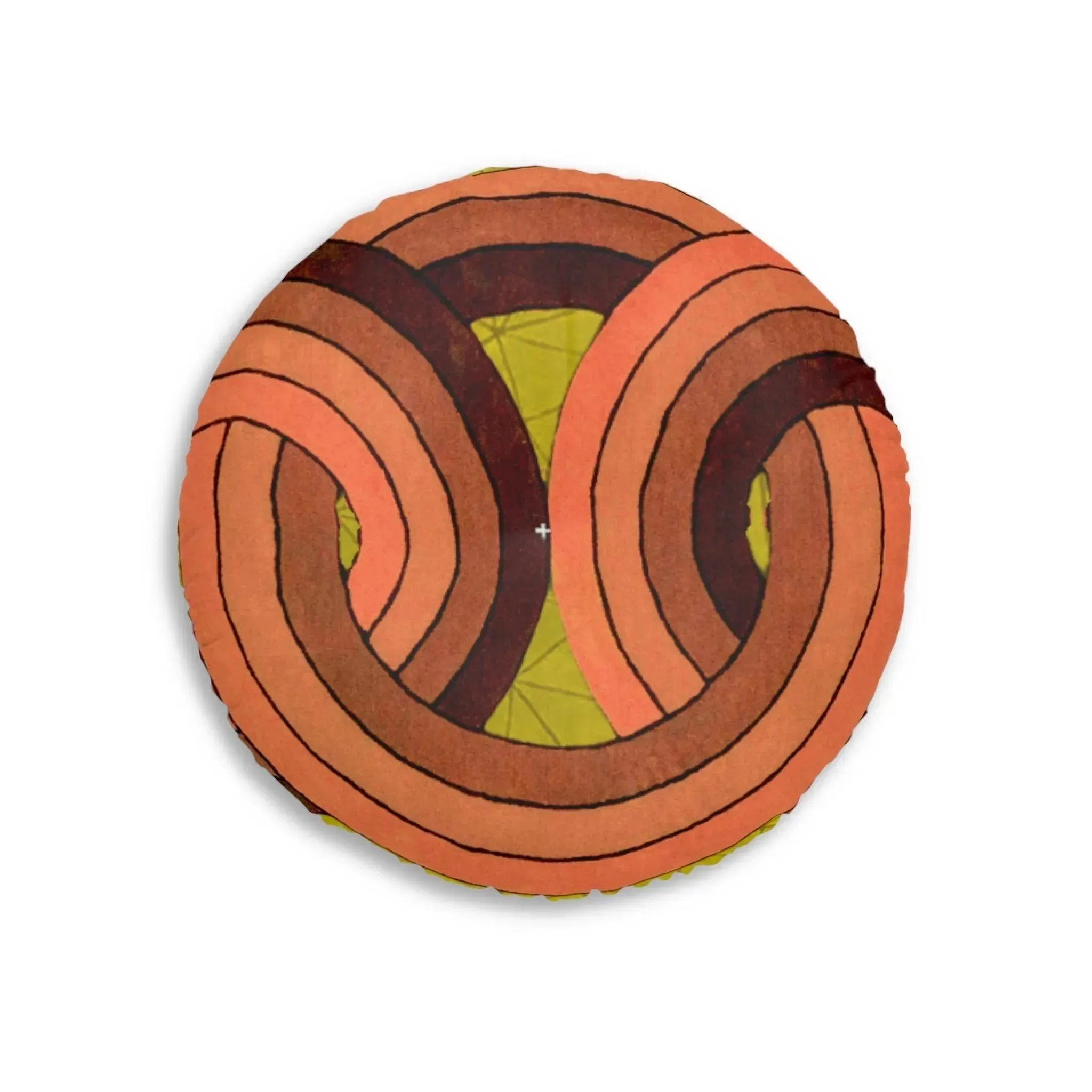 Knotted Circles Tufted Round Floor Pillow