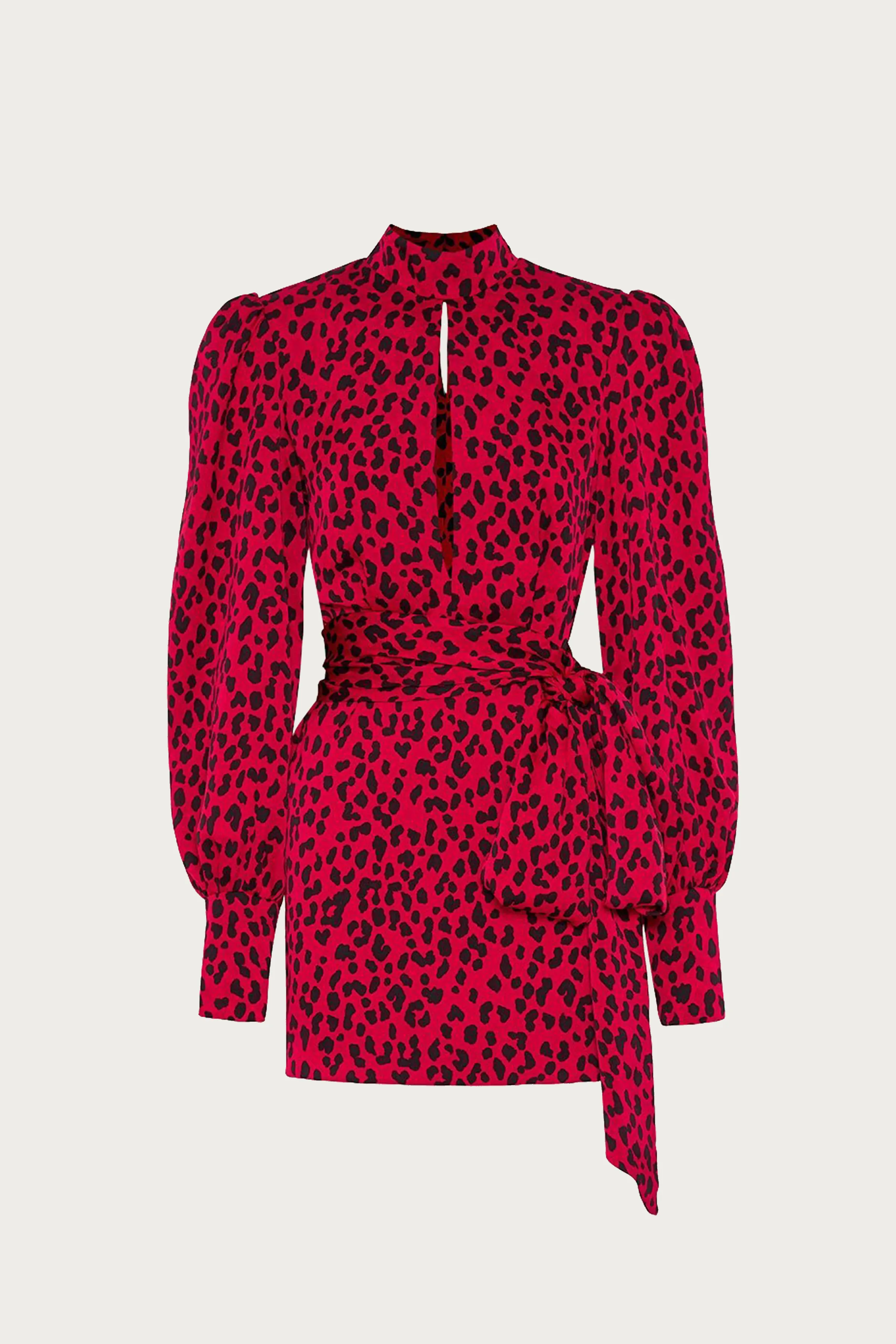 LEOPARD CUFF MINI DRESS