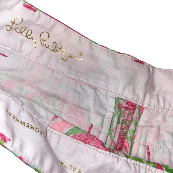 Lilly Pulitzer The Chipper Short Women’s Size 2 Pink Green Casual Summer