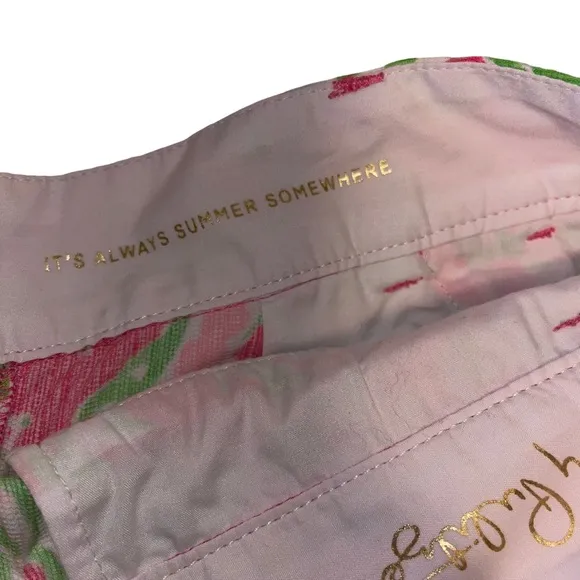Lilly Pulitzer The Chipper Short Women’s Size 2 Pink Green Casual Summer