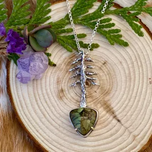 Lone Pine "Snowville Variscite" sterling silver necklace