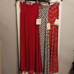 Lularoe Maxi Skirt Strapless Dress Sz XXS Stretch Colorful Boho Comfy Cute Lot 3