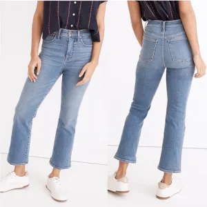 Madewell Cali Demi boot capri pants light wash size 28 casual western jeans