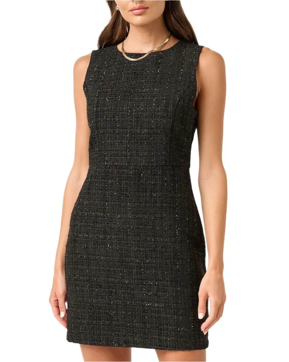 Meet Me in the Lobby Tweed Mini Dress