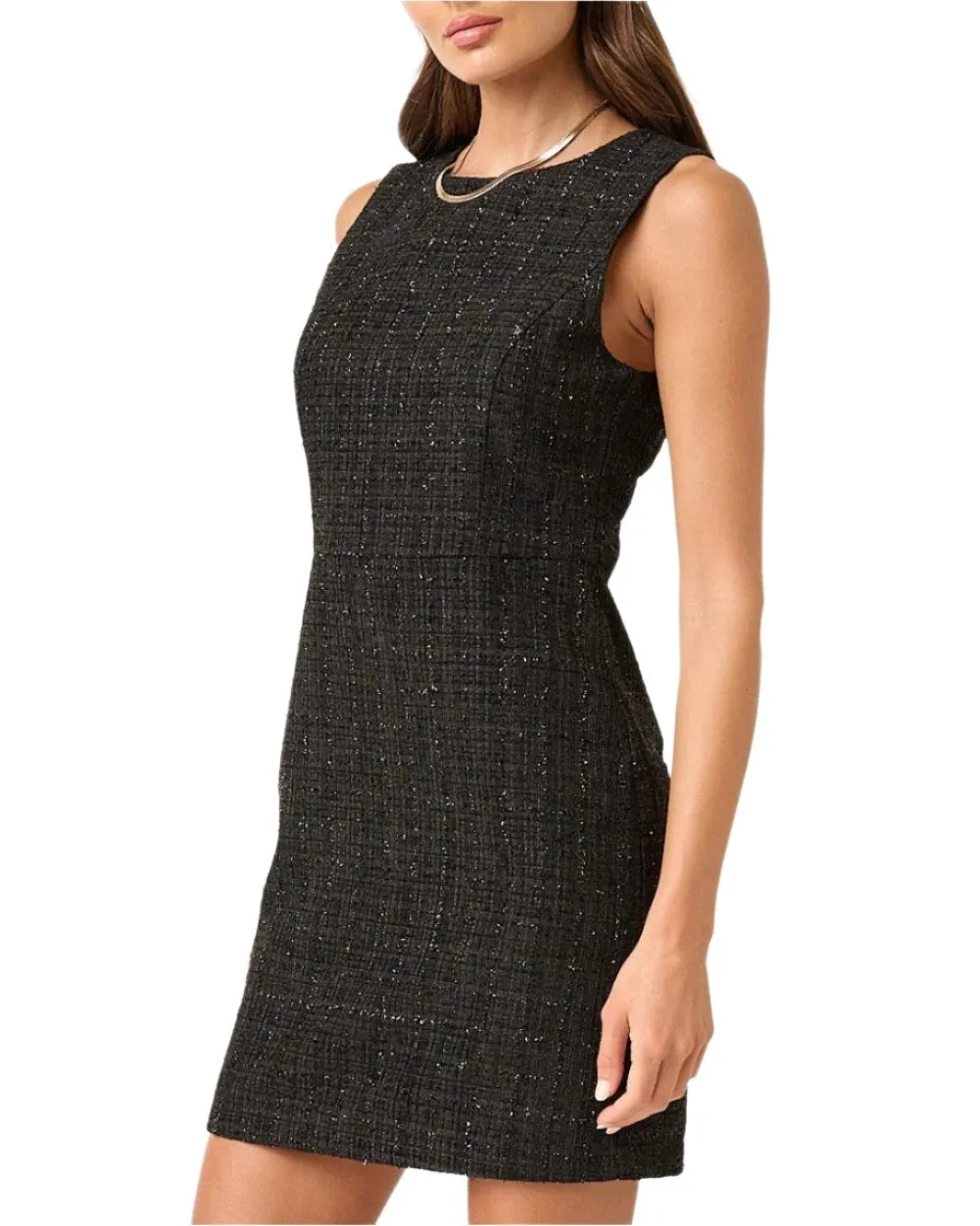 Meet Me in the Lobby Tweed Mini Dress