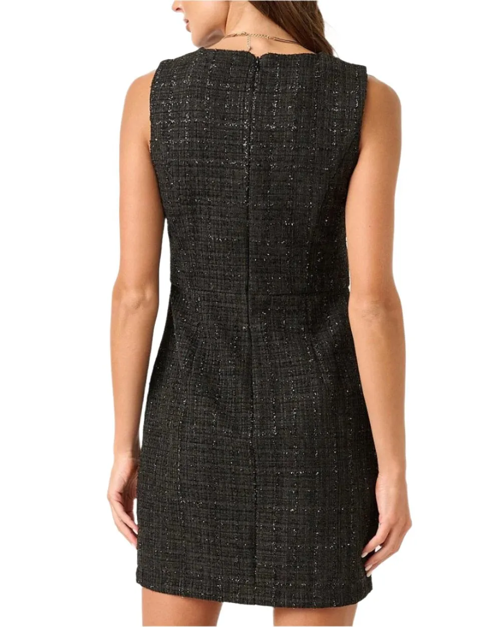 Meet Me in the Lobby Tweed Mini Dress