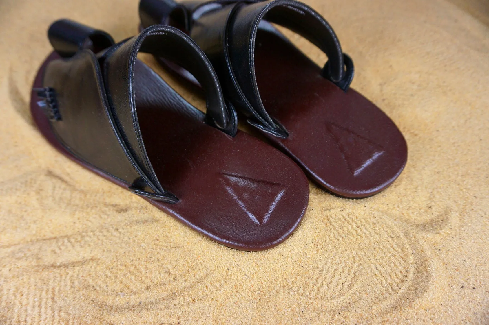 Mens Black Vegan Leather Sandals ~ SandCruisers ~ Traditional Arabian Sandals ~ Great for Outdoors, Beaches, Parks, Lakes, Pools & Parties!