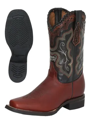 Men's Classic Rodeo Boots 'Centenario' Genuine Leather Wine Color 40917