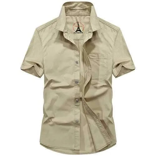 Mens Military Casual Work Shirt