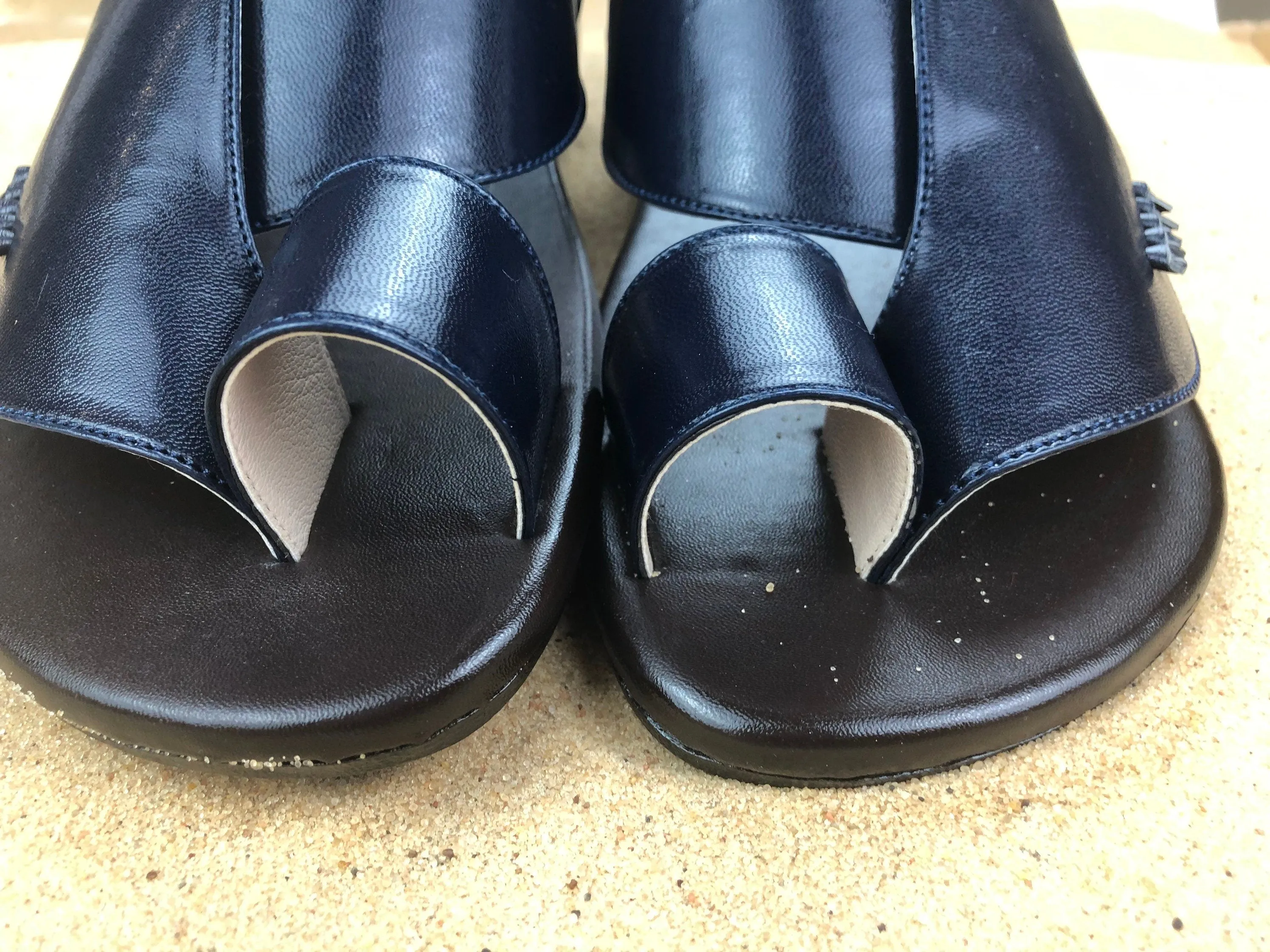 Mens Navy Vegan Leather Sandals ~ SandCruisers ~ Traditional Arabian Sandals ~ Great for Outdoors, Beaches, Parks, Lakes, Pools & Parties!