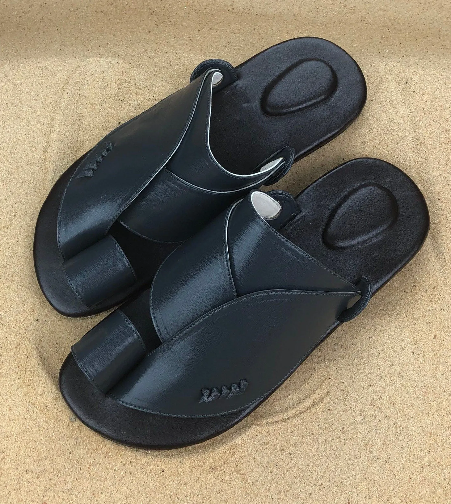 Mens Steel Grey Vegan Leather Sandals ~ SandCruisers ~ Traditional Arabian Sandals ~ Great for Outdoors, Beaches, Parks, Lakes, Pools!