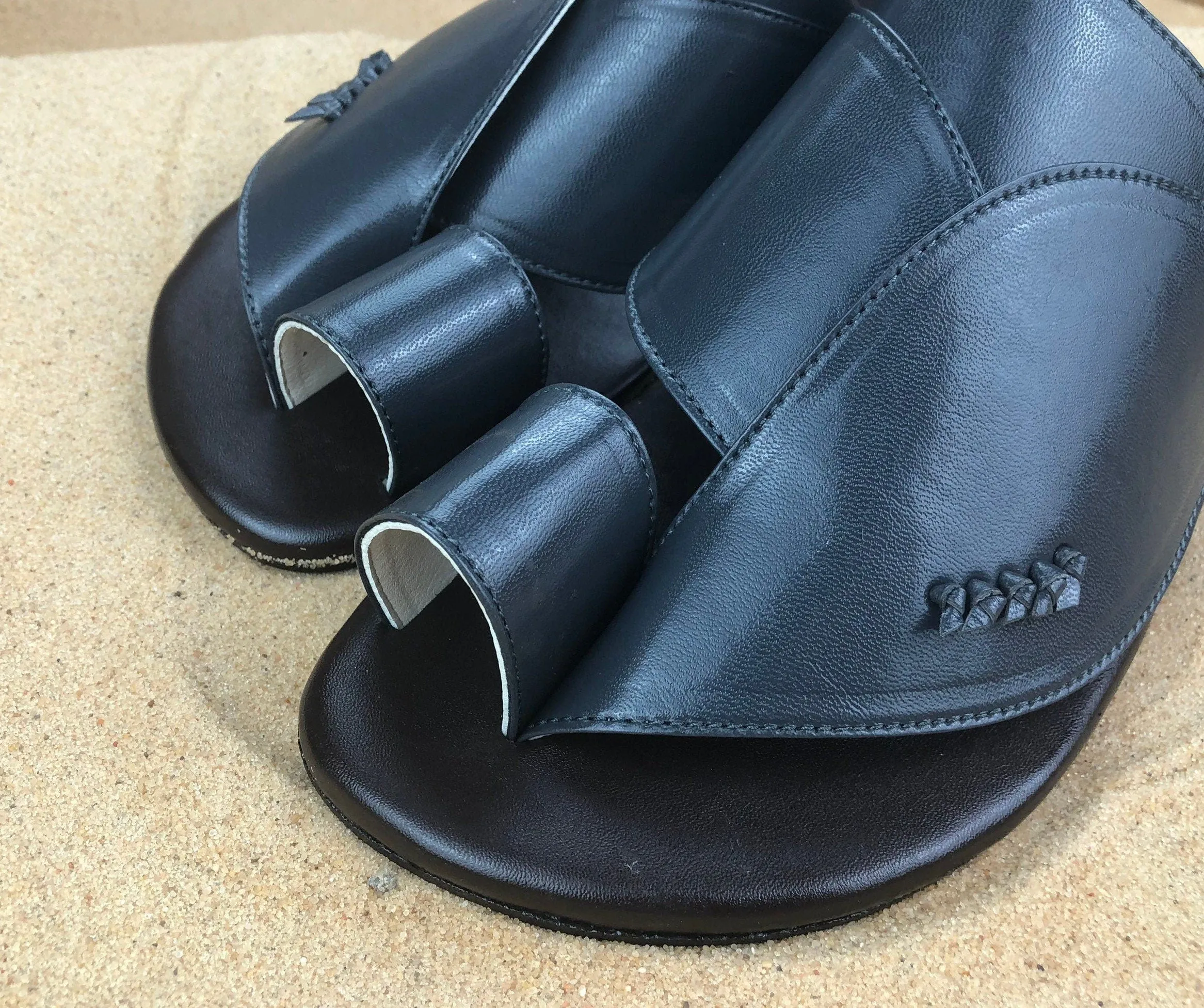 Mens Steel Grey Vegan Leather Sandals ~ SandCruisers ~ Traditional Arabian Sandals ~ Great for Outdoors, Beaches, Parks, Lakes, Pools!
