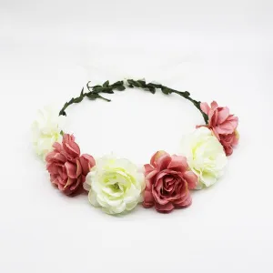MULTICOLOR ROSE CROWN HEADBAND