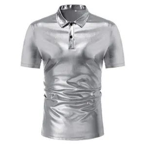 Night Club Shiny Shirt Dress Shirt