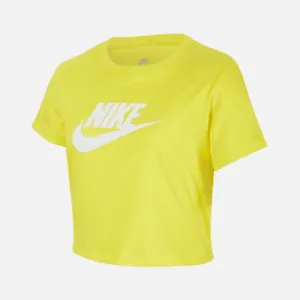 Nike Sportswear girls kids TEE CROP FUTURA -Opti Yellow/White