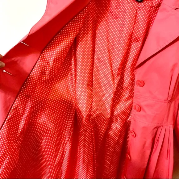 NWOT H&amp;M Coral Pink Trench Coat - Size 10