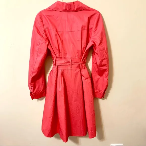 NWOT H&amp;M Coral Pink Trench Coat - Size 10