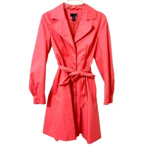 NWOT H&amp;M Coral Pink Trench Coat - Size 10