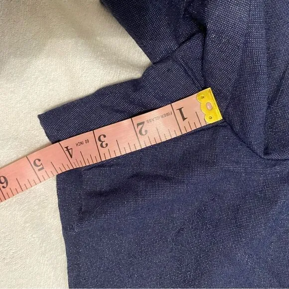 NWT Banana Republic Hamptons Dark Denim Blue Shimmer Shorts 3 1/2&quot;