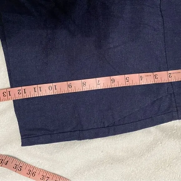 NWT Banana Republic Hamptons Dark Denim Blue Shimmer Shorts 3 1/2&quot;