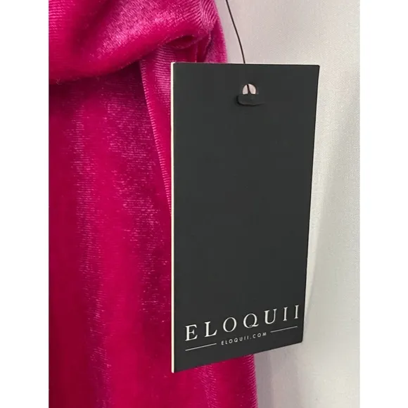 NWT Eloquii Velvet Twist Front Slit Midi Skirt, Pink - Size 20