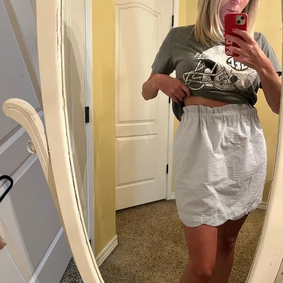 NWT Lauren James Seersucker Skirt