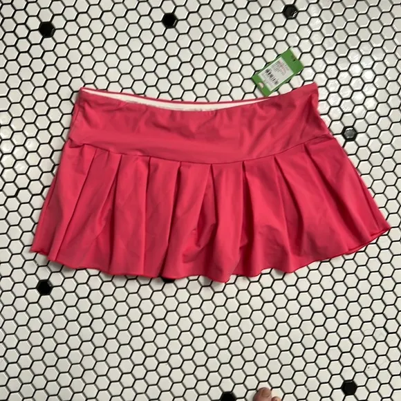 NWT Lilly Pulitzer flip pull on skirt pink coral size large