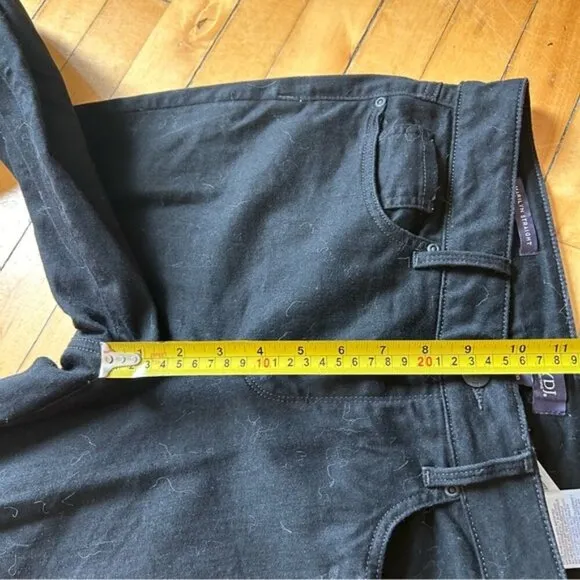 NYDJ Marilyn Straight Black Jeans