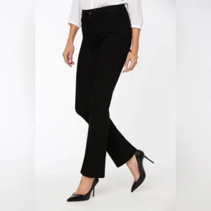 NYDJ Marilyn Straight Black Jeans