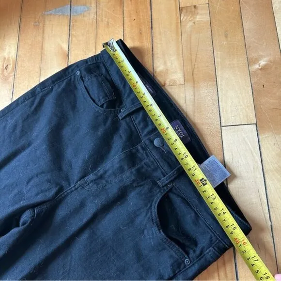 NYDJ Marilyn Straight Black Jeans