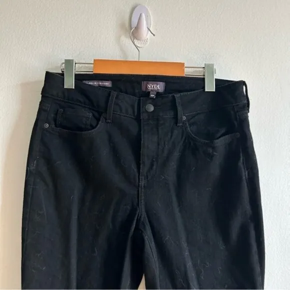 NYDJ Marilyn Straight Black Jeans