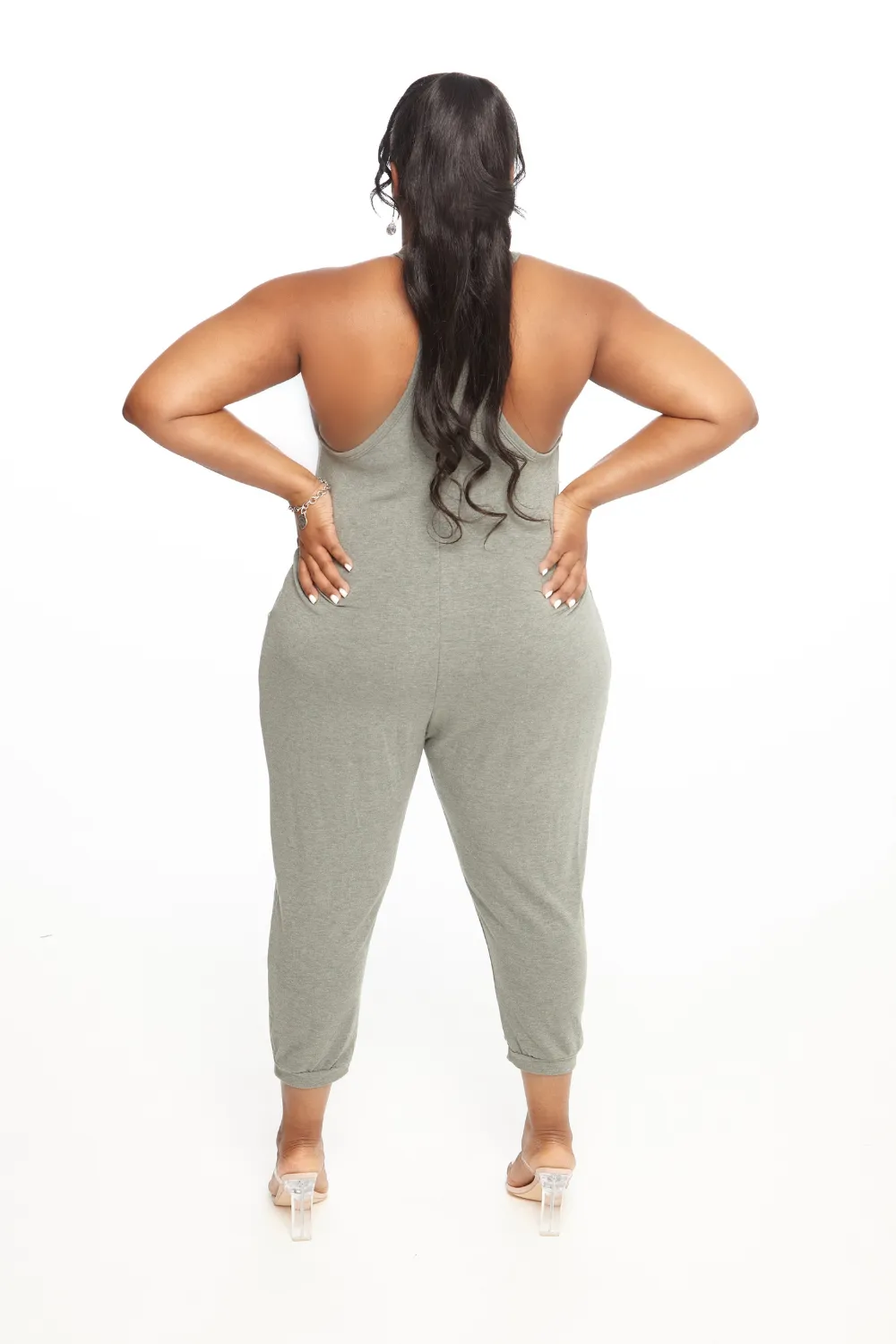 On the Run Jumpsuit - Light Olive