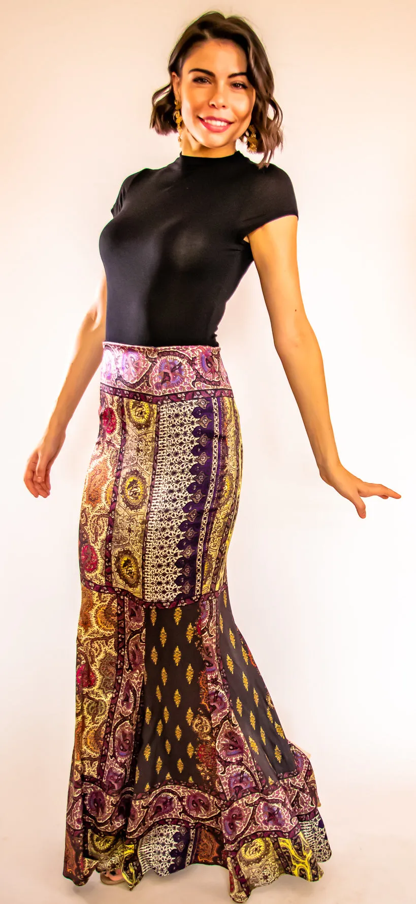 Pasha Purple Long Skirt
