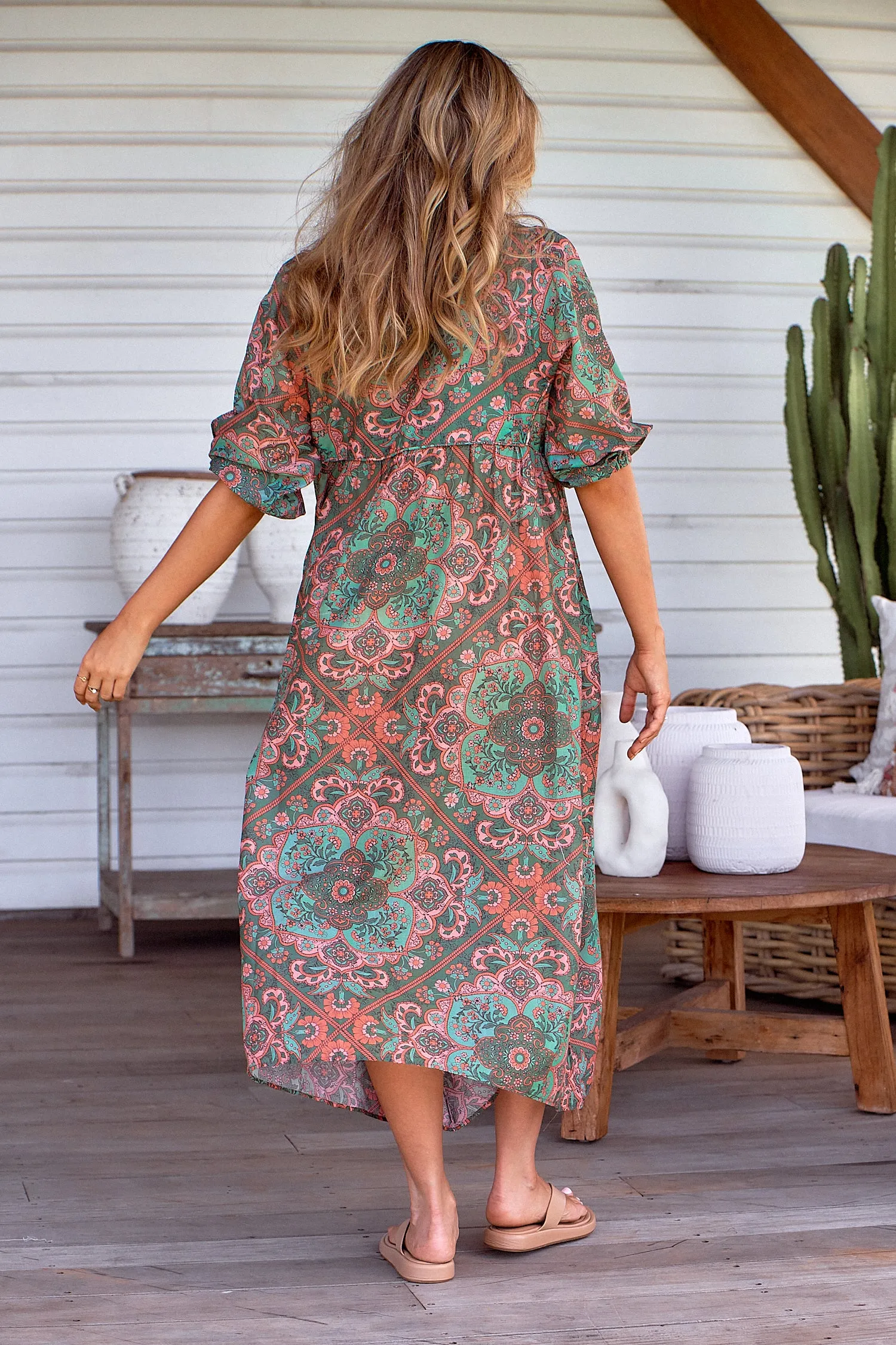 Penny Midi Dress - Cedar