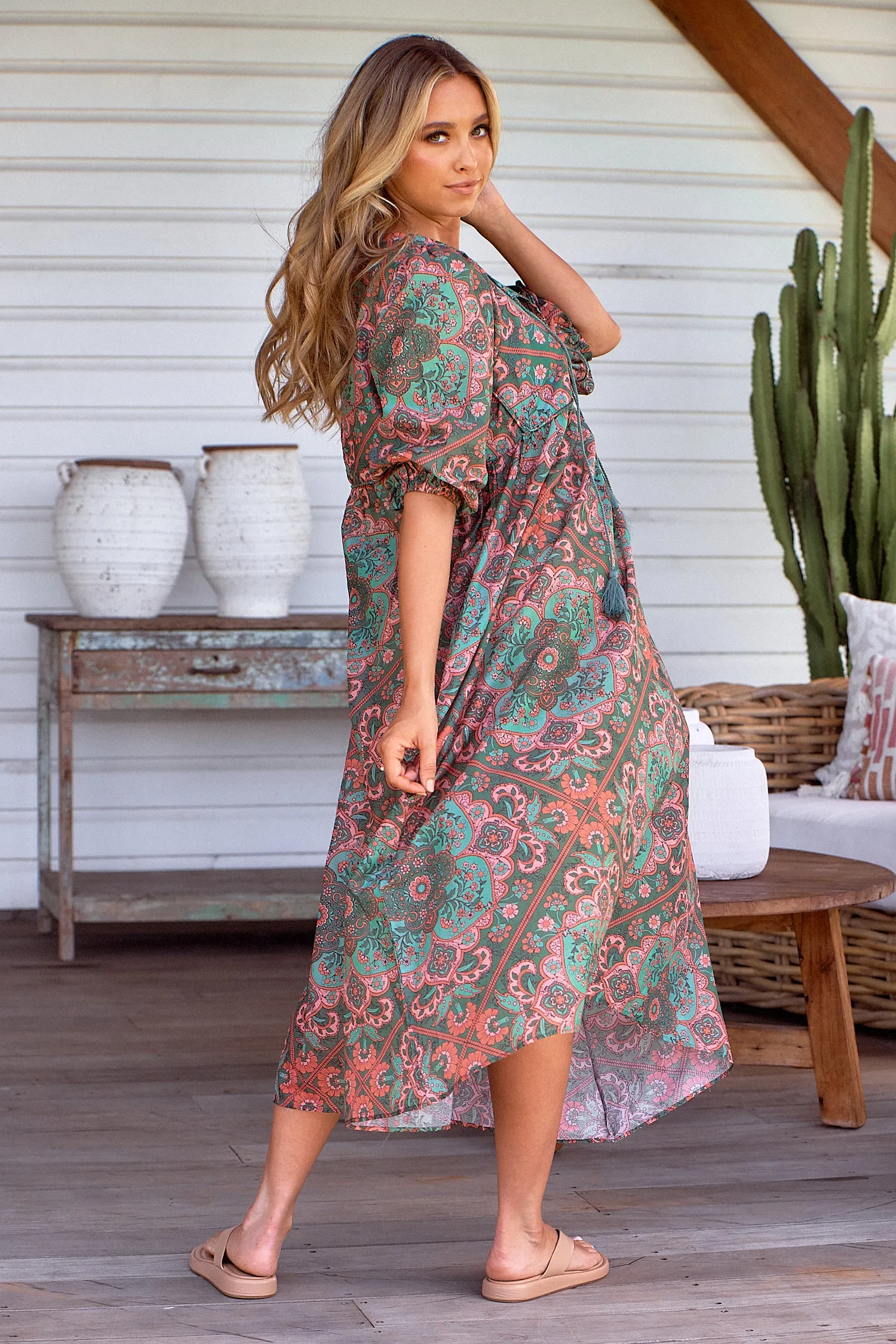 Penny Midi Dress - Cedar