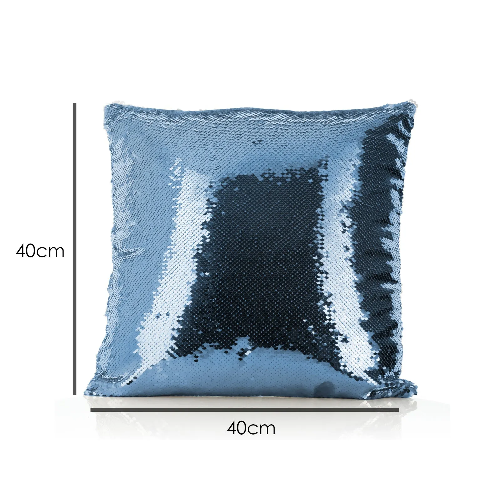 Personalised Sequin Cushion with Welcoming Text and Relaxing Mum and Baby Hippos