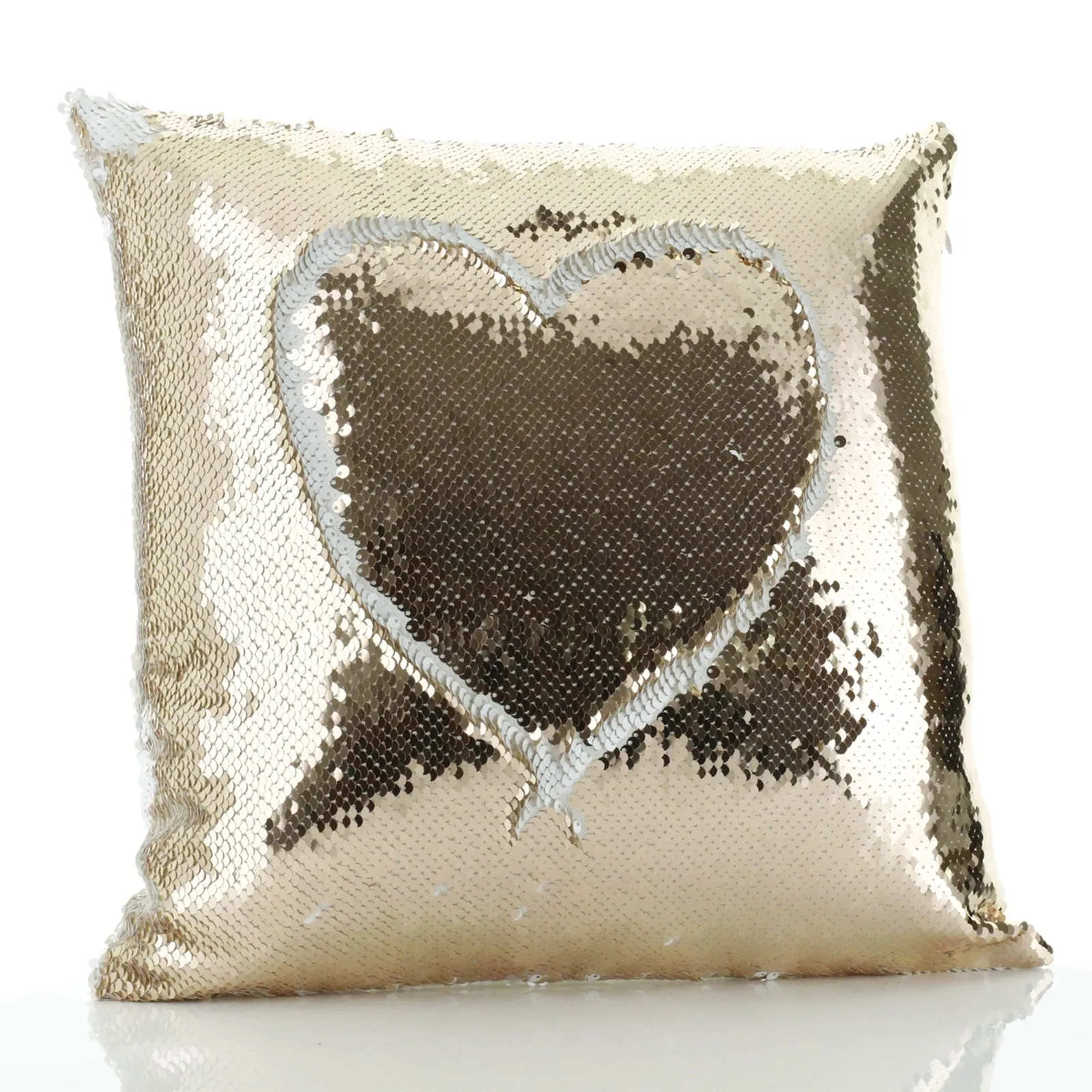 Personalised Sequin Cushion with Welcoming Text and Relaxing Mum and Baby Hippos