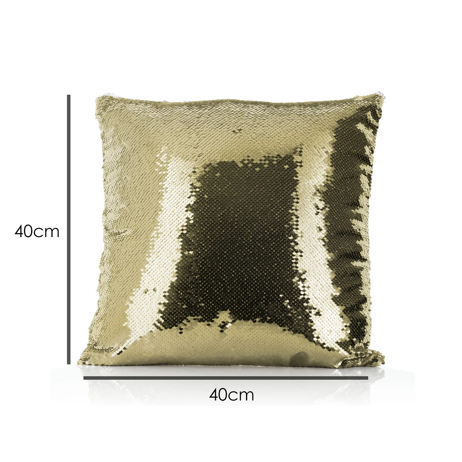 Personalised Sequin Cushion with Welcoming Text and Relaxing Mum and Baby Hippos