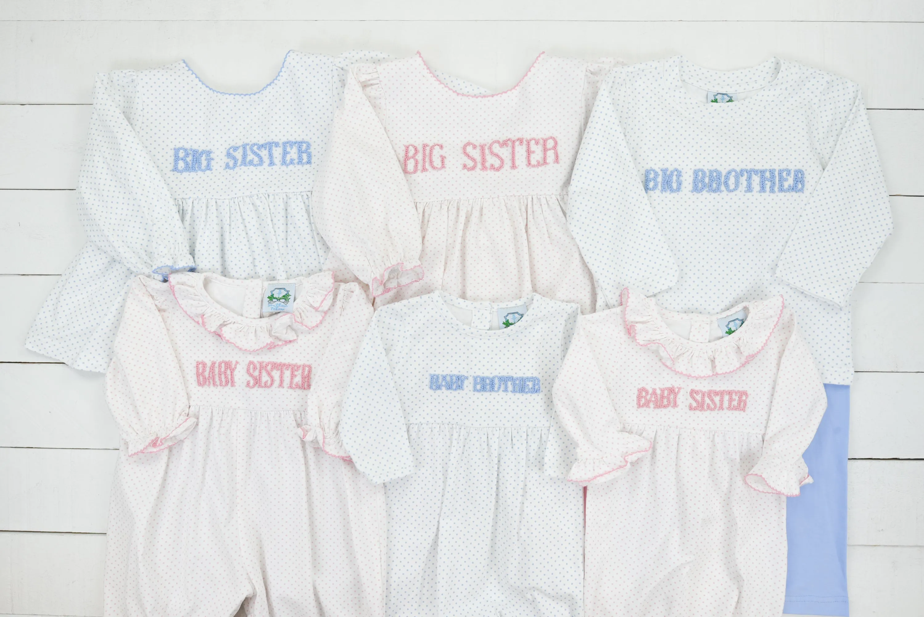 Pink Bitty Dot Frenchknot Name Girls Romper