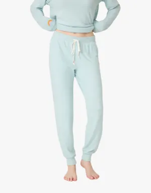 PJ Salvage Sunshine On My Mind Banded Pants in Dusty Blue