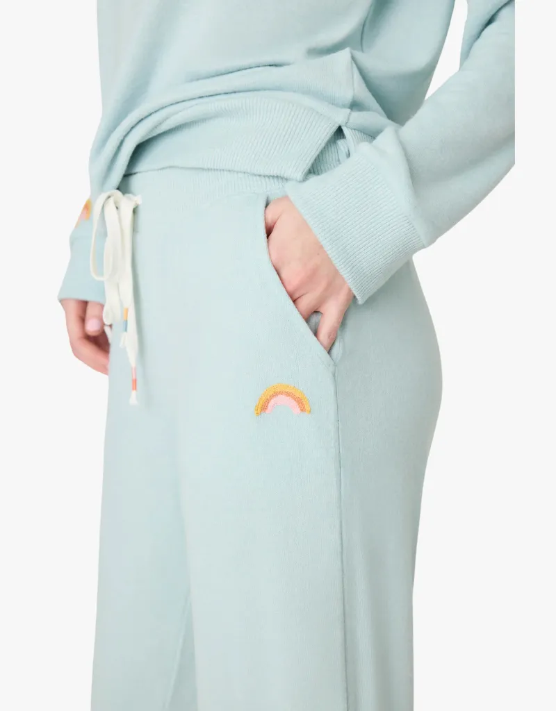 PJ Salvage Sunshine On My Mind Banded Pants in Dusty Blue