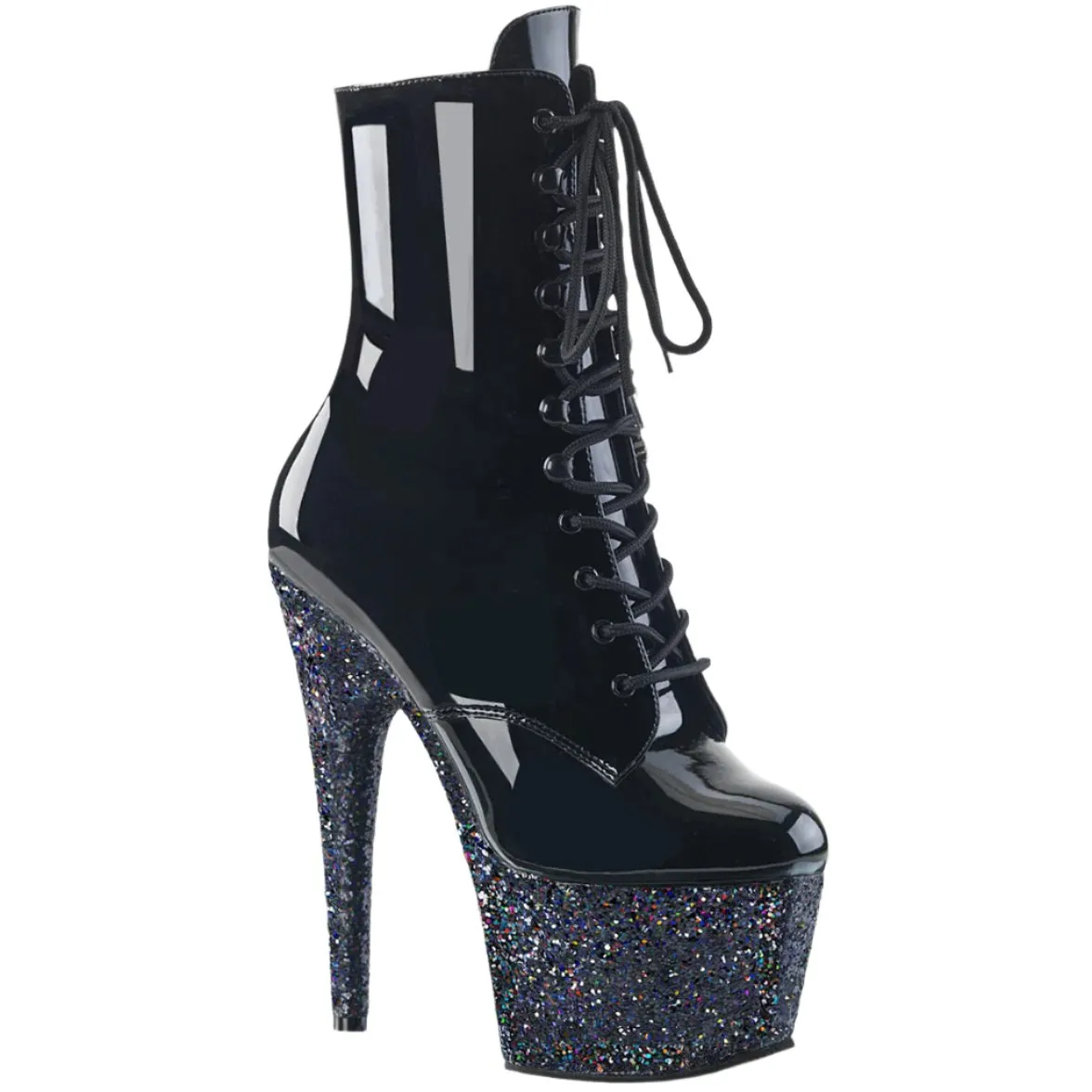 Pleaser ADORE-1020LG Boots Black Glitter