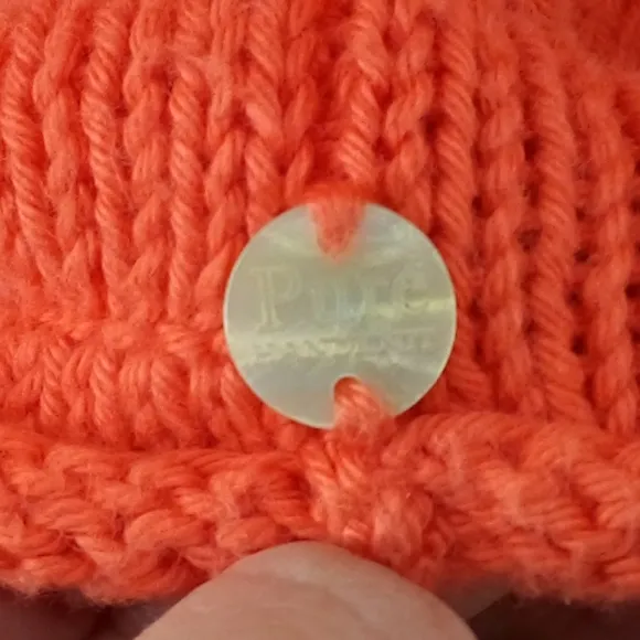 Pure Handknit for Fresh Produce Orange Sweater 100% Cotton M/L