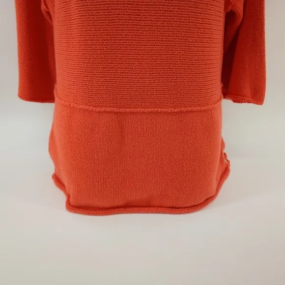 Pure Handknit for Fresh Produce Orange Sweater 100% Cotton M/L