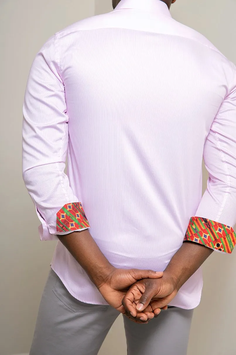 "PINK PINSTRIPE" -  SHRIT