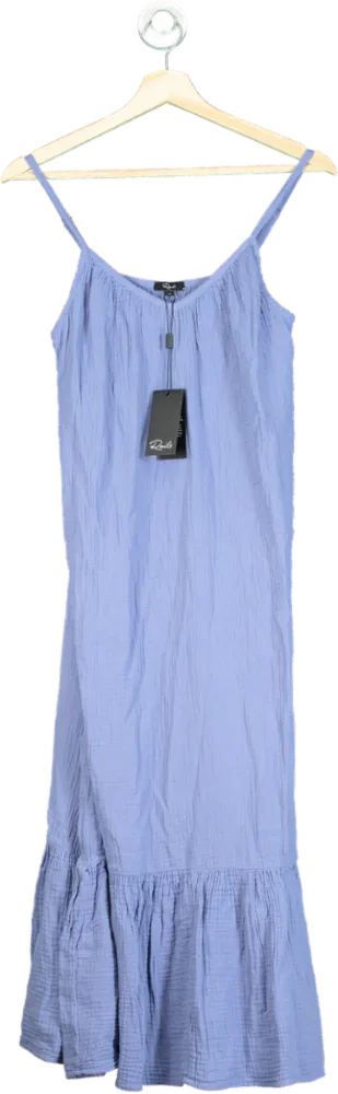 Rails Periwinkle Blue Jennica 100% cotton Double Gauze Strappy Dress UK XS