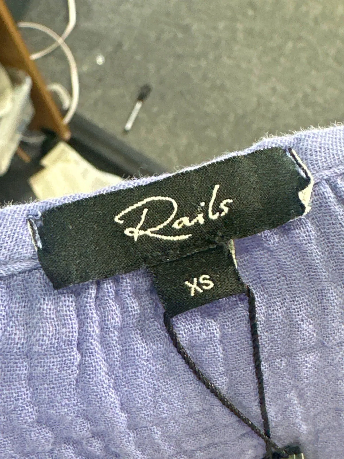 Rails Periwinkle Blue Jennica 100% cotton Double Gauze Strappy Dress UK XS