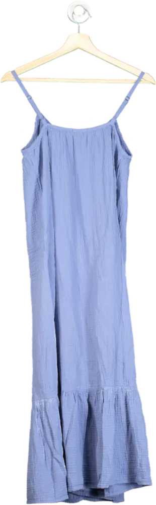 Rails Periwinkle Blue Jennica 100% cotton Double Gauze Strappy Dress UK XS