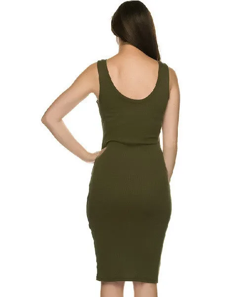 Ribbed Midi Tank Dress